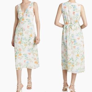 WAYF Dahlia Floral Midi-Dress in Vintage